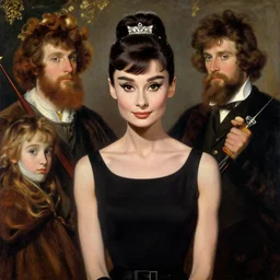 a beautiful painting of audrey hepburn by john everett millais and dante gabriel rossetti and john collier and john william waterhouse, preraphaelite, detailed, trending on artstation, hd, masterpiece