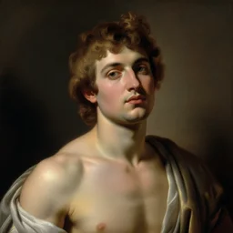 Portrait of the Young God Bacchus by Tom Bagshaw and Caravaggio