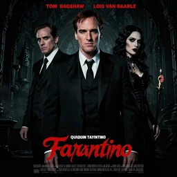 movie poster for quentin tarantino's gothic noir movie, by tom bagshaw and lois van baarle, trending on artstation, gothic art, mafia vibe, darksynth, dark and mysterious, gothic