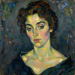 portrait of maria callas by egon schiele in the style of greg rutkowski