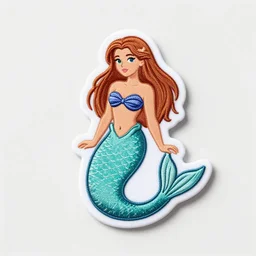 patch logo of mary louise brooks as a mermaid, ross tan