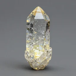 a painterly stylized!! glowing quartz crystal!! by james gilleard