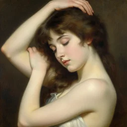 detailed portrait of an anime girl graceful, eyes closed, painting by gaston bussiere, craig mullins, j. c. leyendecker