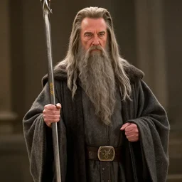 Arnold Schwarzenegger as Gandalf, cinematic film still