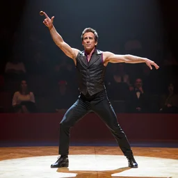 ben stiller as a ring leader in a circus performing
