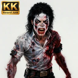 black michael jackson from thriller as a angry zombie, gaping wounds, horror bloody, fine art, award winning, intricate, elegant, sharp focus, cinematic lighting, highly detailed, digital painting, 8 k concept art, art by guweiz and z. w. gu, masterpiece, trending on artstation, 8 k