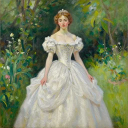 portrait of a princess, painting by wlop, michael wellen, john stephens, in a verdant garden, tone mapping, trending on artstation