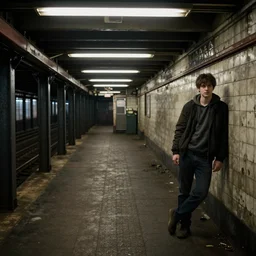 post apocalyptic new york subway station, dirty, quiet, eerie, jordan grimmer and noah bradley