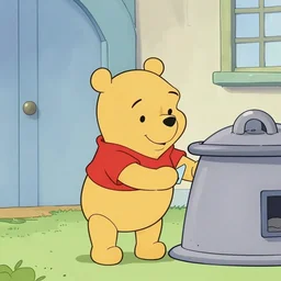 winnie the pooh robbing a bank