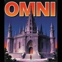 1979 OMNI Magazine Cover depicting a monestary. Cyberpunk Akira style by Vincent Di Fate
