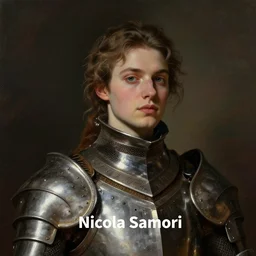 a portrait of a knight by nicola samori