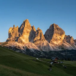 the most beautiful photo landscape of the dolomites, the photo was taken by max rive, matte painting, golden hour, 4 k, 8 k, cinematic composition, cinematic lighting, hd, highly detailed, trending on artstation, super resolution, masterpiece, international photography awards winner