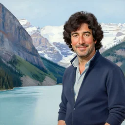 bob ross painting of banff alberta