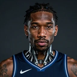 portrait of kawhi leonard as half terminator by conrad roset, cybernetically enhanced, hyperdetailed, cyberpunk, cool, trending on artstation