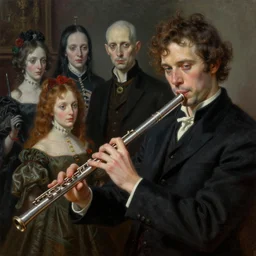 a flute | highly detailed oil painting, hyperrealistic, very intrincate | cinematic lighting, award - winning | by rachel ruysch, giger, beksinski and bocklin | by austin osman spare and william blake, trending on artstation, cgsociety, official art, octane.