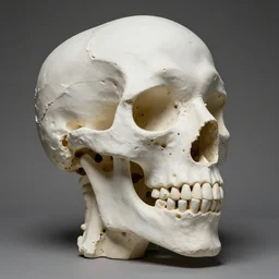 a louise nevelson sculpture made of bones painted white, dramatic lighting, highly detailed