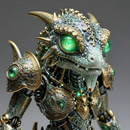 complex 3 d render of a beautiful porcelain dark lovecraft horror machine glowing reptile eyes. green gold and black and white, fractal veins. dragon cyborg, 1 5 0 mm, beautiful natural soft light, rim light, gold fractal details, fine lace, mandelbot fractal, anatomical, glass, facial muscles, elegant, ultra detailed, metallic armor, octane render, depth of field