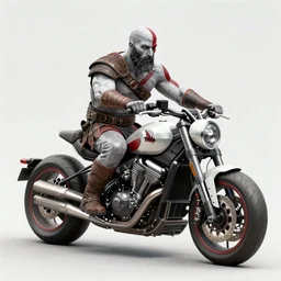 concept art kratos the god of war riding the ghost riders motorcycle ultra detail - n 6