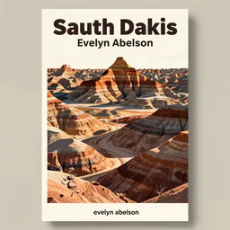 a tourism poster of badlands south dakota, by evelyn abelson, featured on dribble, regionalism, digital illustration, wallpaper, poster art