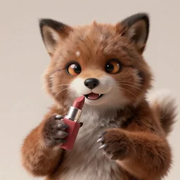 anthropomorphic furry lipstick