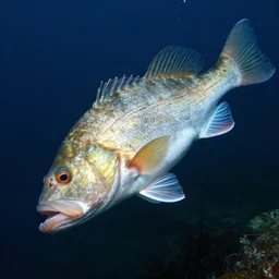 incredibly detailed atlantic cod, very realistic, underwater, beautiful photo, national geographical, underwater photography, canon 5 d,