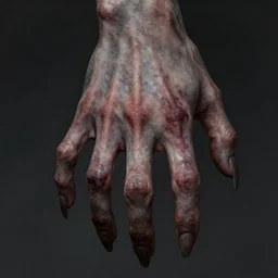 cu of a creepy hand face creature, trending on artstation