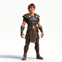 cheerful hades with helm, detailed 3d character render, full body, standing, isolated on a pure white background, centered, whole figure in frame, sharp focus, studio lighting