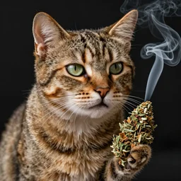 cat smoking weed, award winning photo, intricate, very detailed, 4 k