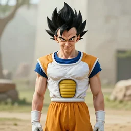 tom hiddleston as vegeta from dragon ball z, photo, color, natural lighting, medium shot, high quality