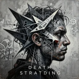 Death Stranding profile picture by Sachin Teng, asymmetrical, Organic Painting , Violent, Dark, Powerful, geometric shapes, hard edges, graffiti, street art:2 by Sachin Teng:4