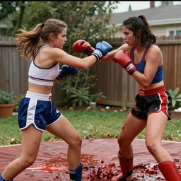 girls fistfighting boys in bloody backyard brawl, 2 0 0 6 youtube video, 2 4 0 p quality