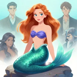 Christina Hendricks as the little mermaid by Stanley Artgerm Lau, WLOP, James Jean, Andrei Riabovitchev, Marc Simonetti, Yoshitaka Amano, ArtStation, CGSociety
