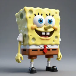 3 d octane render, ultra photorealistic, 8 k hyper detailed image unreal engine, ultrarealistic spongebob squarepants cyborg, android, robot cyberpunk, organic ceramic white on the art contemporary art by adolf hiremy hirschl