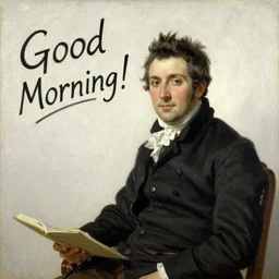 'Good Morning!' in the style of Auguste Toulmouche (1829-1890), oil on canvas, French Academic painting