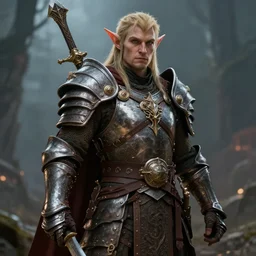 Elf warrior with armor in HD, artstation, Greg rutkowski, cinematic