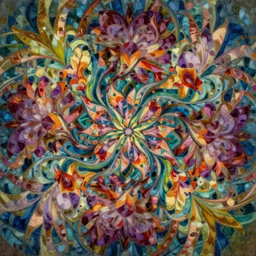 floral fractal, intricate oil painting by greg rutkowski, trending on artstation