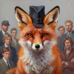A beautiful digital painting of  a Fox with a Mafia Hat Oil Painting, by Stanley Artgerm Lau, frank frazetta, Rossdraws, James Jean, gerald brom, Andrei Riabovitchev, Marc Simonetti, and Sakimichan, trending on artstation, SFW version