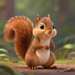 A Squirrel in pixar art, HD