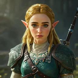 emilia clarke in the art style of breath of the wild, dramatic lighting, digital art, intricate, highly detailed, matte painting, fine art