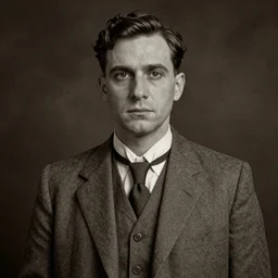 photorealistic sepia portrait of a 1 9 2 0 s plain - looking, almost commonplace, unassuming man, in his mid - thirties. he wears a plain grey suit, a typical 1 9 2 0 s - style haircut, by keith parkinson, atmospheric lighting, dark, brooding, painted, intricate, ultra detailed, well composed, best on artstation, cgsociety, epic, stunning, gorgeous, intricate detail, much wow, masterpiece, cinematic aesthetic octane render, 8 k hd resolution,