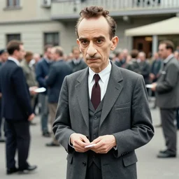 dr. zoidberg at checkpoint charlie, realistic, old photograph