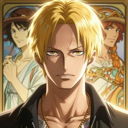 highly detailed vfx portrait of a blond centre parting pretty boy by eiichiro oda, makoto shinkai, alphonse mucha, sharp focus, art by artgerm and greg rutkowski!, backlit, harsh overhead sunlight, detailed,
