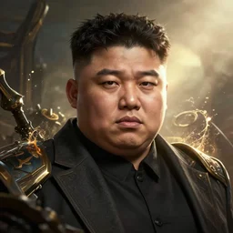 kim - jong un as a spellcaster, league of legends amazing splashscreen artwork, gears of war, propaganda, sovjet, splash art, natural light, elegant, photorealistic facial features, intricate, fantasy, detailed face, atmospheric lighting, anamorphic lens flare, cinematic lighting, league of legends splash art, hd wallpaper, ultra high details by greg rutkowski