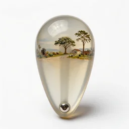 translucent castanets, high detail macro photography, isolated on a pure white background, centered, entire object in frame, sharp focus, soft studio lighting