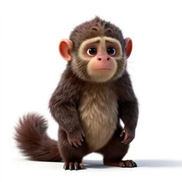 grizzled sprite, stylized pixar-style 3d render, full body, standing, isolated on a pure white background, centered, whole figure in frame, sharp focus, studio lighting