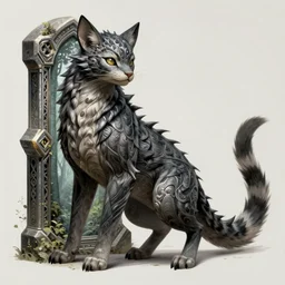 commoner, female, tabaxi, forest, d & d, fantasy, intricate, elegant, highly detailed, digital painting, artstation, octane render, concept art, matte, sharp focus, illustration, hearthstone, art by artgerm and greg rutkowski and alphonse mucha