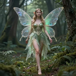 beautiful full body portrait fairy faerie fey fae queen forest spirit highly detailed CGsociety subtle enchanting alluring magical concept art HDR hyper realistic volumetric lighting subsurface scattering unreal