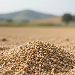 abundant Fruition Seeds, hills in the distance, bokeh