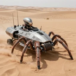 alien spacecraft crash lands in desert showing humanoid tarantula pilots, classified photo, highly detailed, sharp focus,