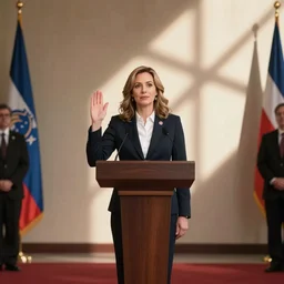 !!! amy poehler!!! taking the oath of office at inauguration